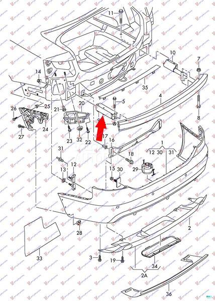 NOSAC ZADNJEG BRANIKA ALUMINIJ