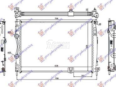 HLADNJAK MOTORA 2.0 DCi... za Nissan Qashqai od 2007. do 2010. god.