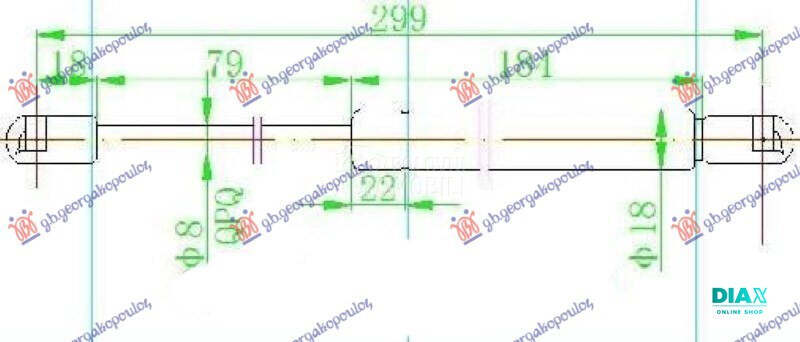 AMORTIZER GEPEK VRATA (298L-73