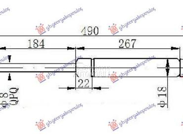 AMORTIZER GEPEK VRATA KARAVAN za Audi A6 od 2008. do 2010. god.