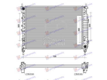 HLADNJAK MOTORA 2.2 TDCi... za Opel Antara od 2006. do 2015. god.