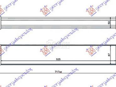 HLADNJAK INTERKULERA 1.3-1.7 C za Opel Meriva od 2003. do 2010. god.