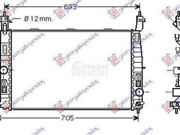 HLADNJAK MOTORA 1.7 CDTi DIZEL za Opel Meriva od 2003. do 2010. god.