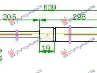 AMORTIZER GEPEK VRATA (540L-52 za Opel Meriva od 2003. do 2010. god.