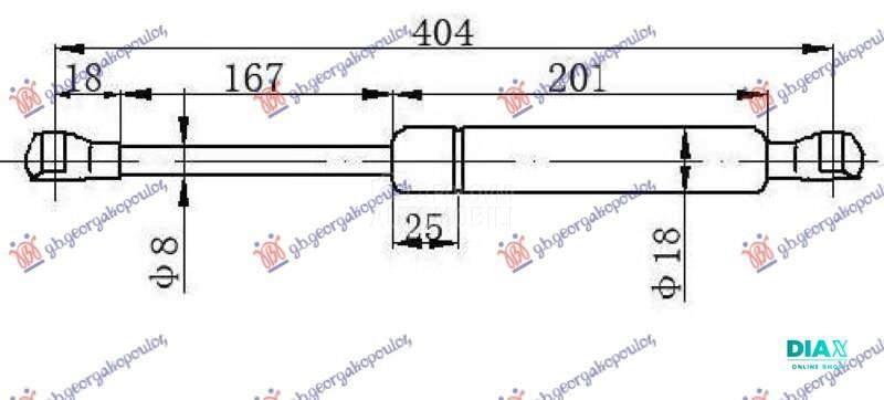 AMORTIZER GEPEK VRATA (399L-40