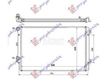 HLADNJAK MOTORA za Volkswagen Golf 5 od 2004. do 2008. god.