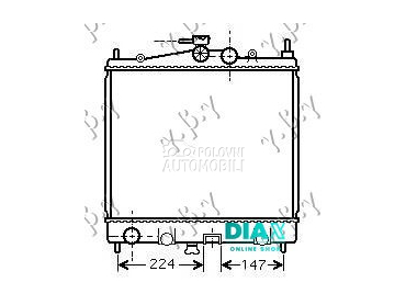 HLADNJAK MOTORA 1.0/1.2/1.4/1. za Renault Modus od 2005. do 2008. god.