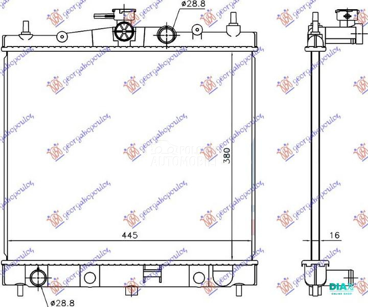 HLADNJAK MOTORA 1.0/1.2/1.4/1.