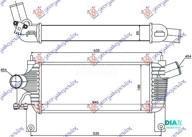 HLADNJAK INTERKULERA 2.5 DCI (