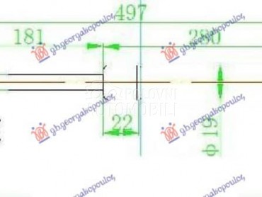 AMORTIZER GEPEK VRATA 510... za Toyota Corolla od 2000. do 2002. god.