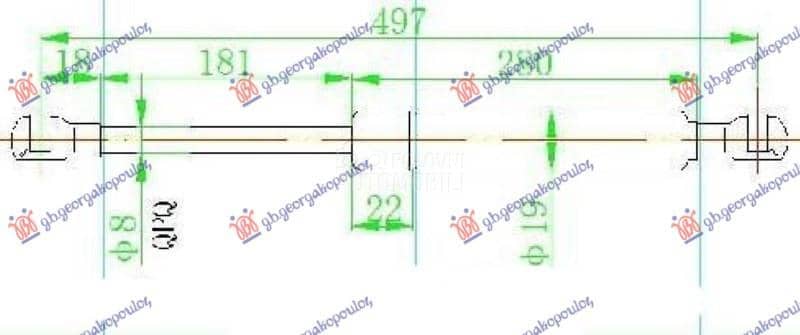 AMORTIZER GEPEK VRATA 510...