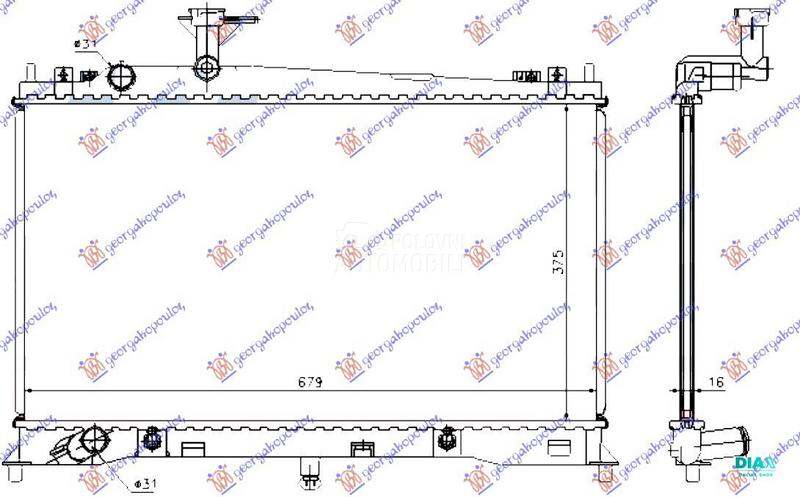 HLADNJAK MOTORA 1.8/2.0 BENZIN