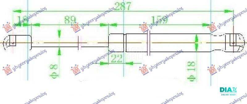 AMORTIZER GEPEK VRATA 4 VRATA