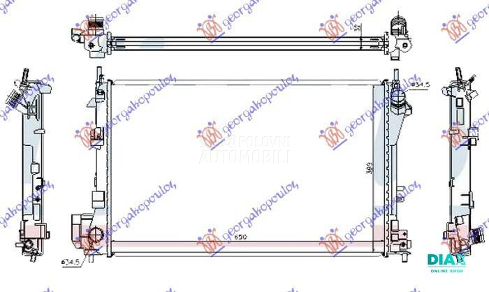 HLADNJAK MOTORA 2.0/2.2/3.2 BE