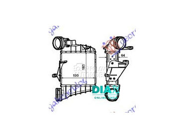 HLADNJAK INTERKULERA 1.9 TDi ( za Volkswagen Polo od 2002. do 2005. god.
