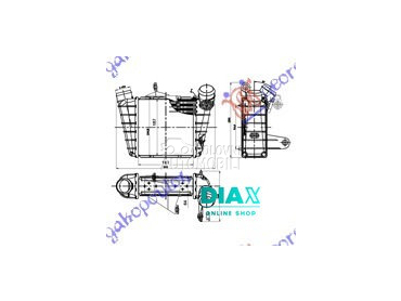 HLADNJAK INTERKULERA 1.8 TURBO za Volkswagen Polo od 2005. do 2009. god.