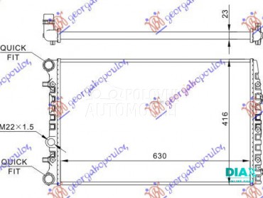 HLADNJAK MOTORA ZA SVE MODELE za Škoda Fabia od 2010. do 2014. god.