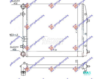HLADNJAK MOTORA ZA SVE MODELE za Škoda Fabia od 2010. do 2014. god.