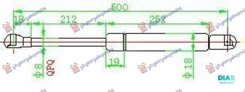 AMORTIZER GEPEK VRATA (500L-47