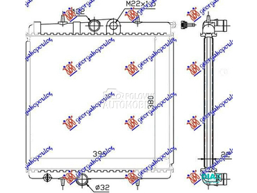 HLADNJAK MOTORA 1.1/1.6 8V (-A za Peugeot 206 plus od 2009. do 2013. god.