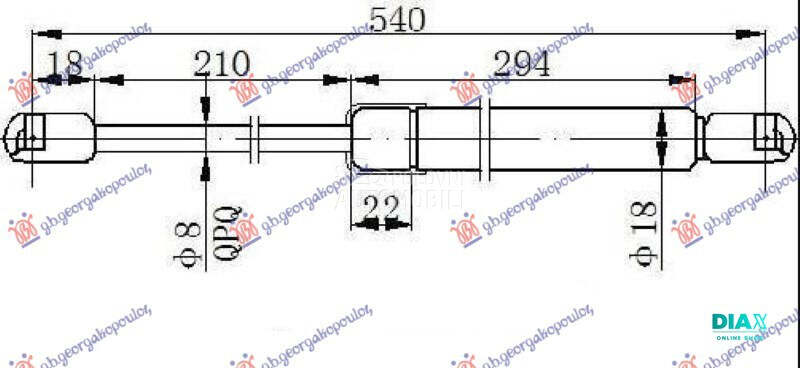 AMORTIZER GEPEK VRATA 3 VRATA