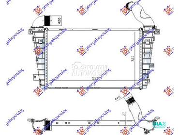 HLADNJAK INTERKULERA 2.0 BENZI za Opel Zafira od 2005. do 2012. god.