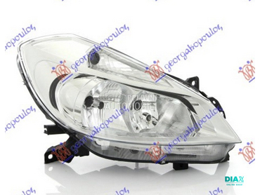 FAR BEZ MAGLENKE HROM (H7/H7) za Renault Clio od 2006. do 2009. god.