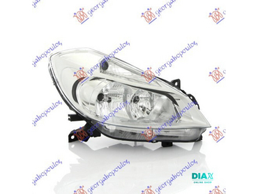 FAR BEZ MAGLENKE HROM (H7/H1) za Renault Clio od 2006. do 2009. god.