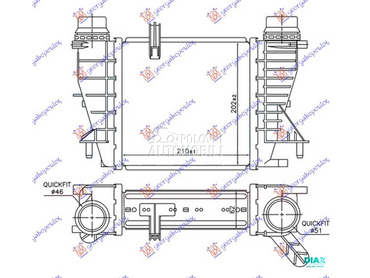 HLADNJAK INTERKULERA 1.5 dCi D za Renault Clio od 2006. do 2009. god.