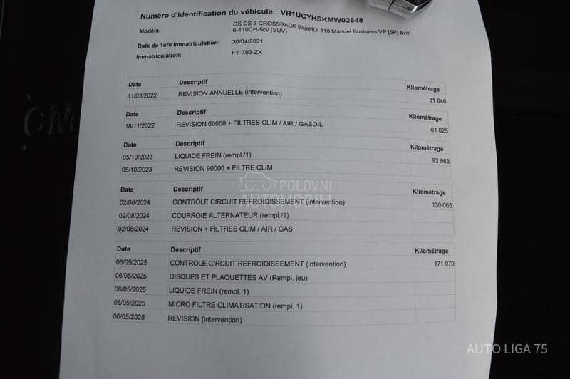 DS 3 1.5 BlueHDi110 Busin