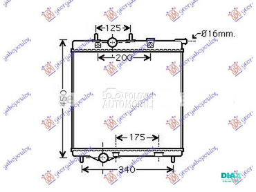 HLADNJAK MOTORA 1.4/1.6 VTi (3 za Citroen C3 od 2010. do 2013. god.