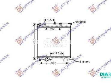 HLADNJAK MOTORA 1.4/1.6cc (38x za Citroen C2 od 2003. do 2008. god.