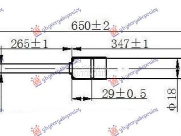 AMORTIZER GEPEK VRATA (CC) (63 za Peugeot 207 od 2006. do 2014. god.