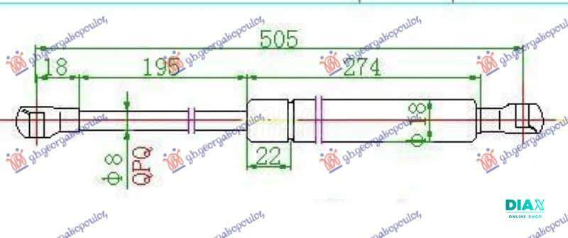 AMORTIZER GEPEK VRATA KARAVAN