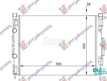 HLADNJAK MOTORA 1.6/2.0/1.5/1. za Renault Megane od 2006. do 2010. god.