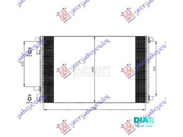 HLADNJAK KLIME BENZIN/DIZEL (6 za Renault Scenic od 2009. do 2012. god.