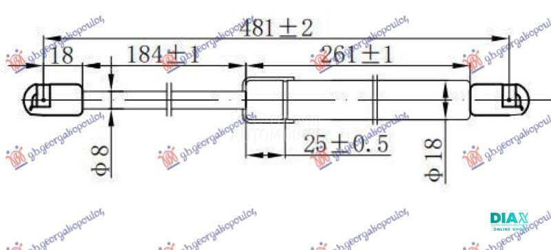 AMORTIZER GEPEK STAKLA (481L-1