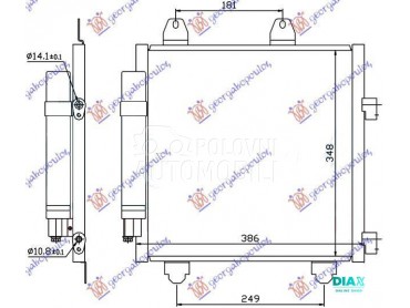 HLADNJAK KLIME 1.0 BENZIN - 1. za Peugeot 107 od 2006. do 2012. god.