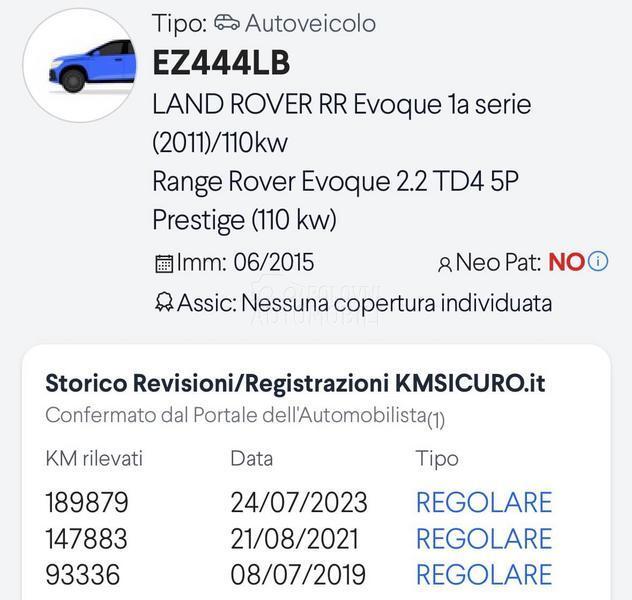 Land Rover Range Rover Evoque 2.2Td4 150 DYNAMIC