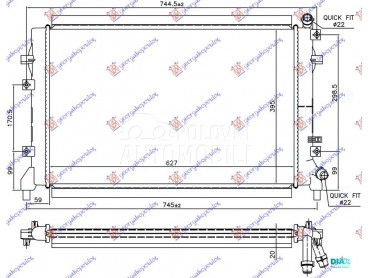 HLADNJAK MOTORA DODATNI 1.2/1. za Seat Leon od 2005. do 2013. god.