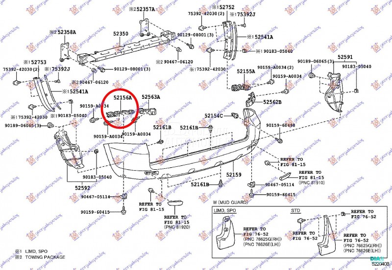 NOSAC ZADNJEG BRANIKA BOCNI PL
