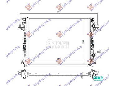 HLADNJAK MOTORA 2.0 DCi (MAN/A za Renault Espace od 2003. do 2012. god.