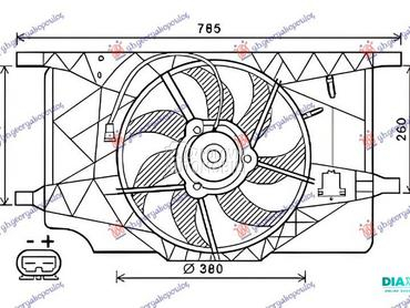 VENTILATOR KOMPLET 1.9/2.0/2.2 za Renault Espace od 2003. do 2012. god.
