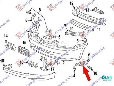 NOSAC PREDNJEG BRANIKA BOCNI P za Honda Accord od 2003. do 2008. god.