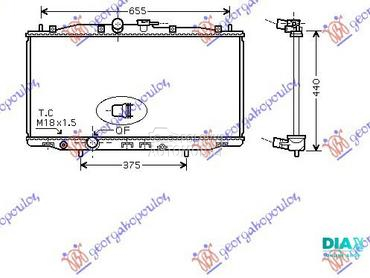 HLADNJAK MOTORA 2.0/2.4 BENZIN za Honda Accord od 2003. do 2008. god.