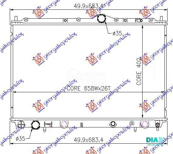 HLADNJAK MOTORA 1.9 TD (40.2x6