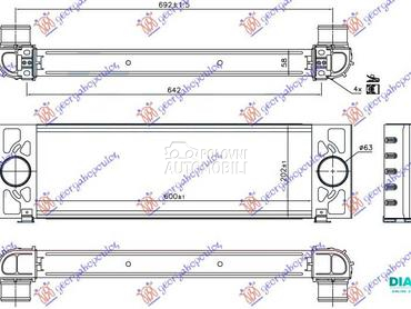 HLADNJAK INTERKULERA 2.2-3.2 T za Ford Transit Connect od 2006. do 2013. god.