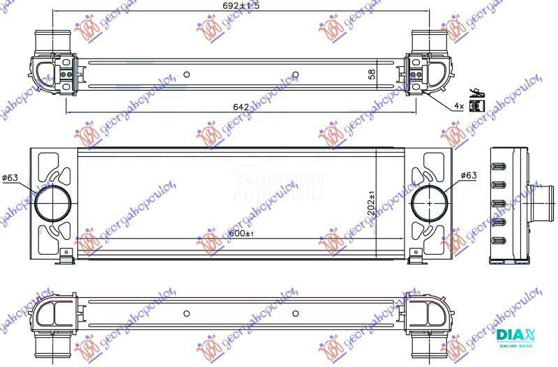 HLADNJAK INTERKULERA 2.2-3.2 T
