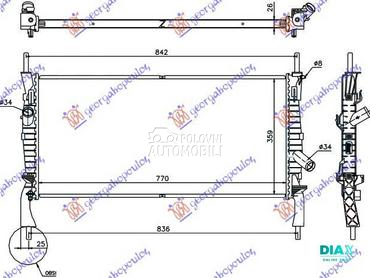 HLADNJAK MOTORA 2.2/2.4 TDCI 2 za Ford Transit Connect od 2006. do 2013. god.