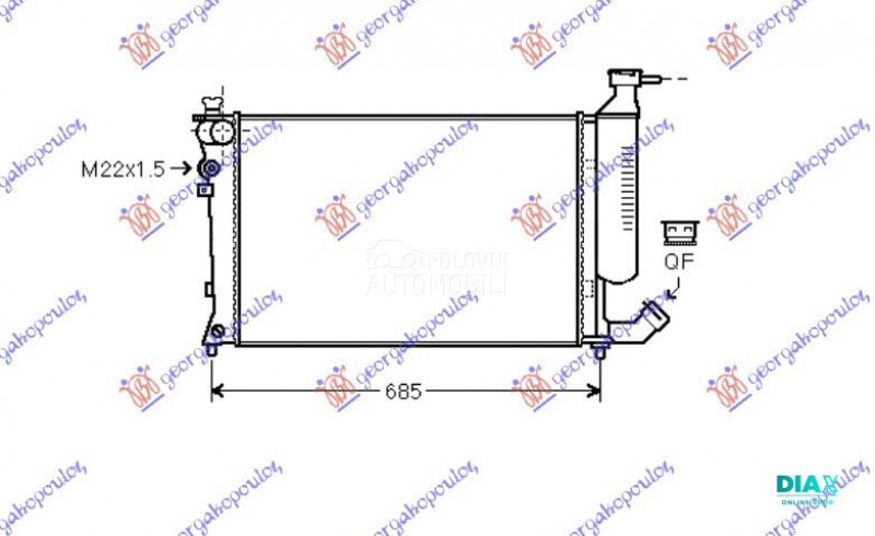 HLADNJAK MOTORA 1.6/1.8CC/2.0C